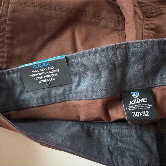 Kuhl Rydr Lite Klassik Fit Articulated Knee. Reinforced Pocket Men's 30x32 Brick